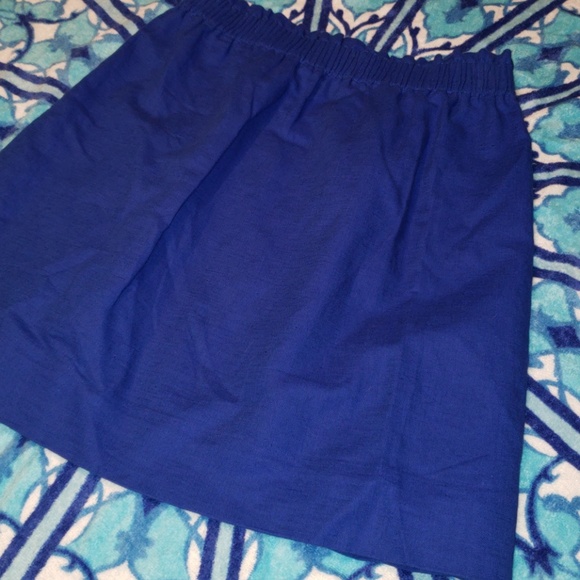 3/$20 J.Crew Blue Elastic Waist Skirt Size 4 - Picture 4 of 4